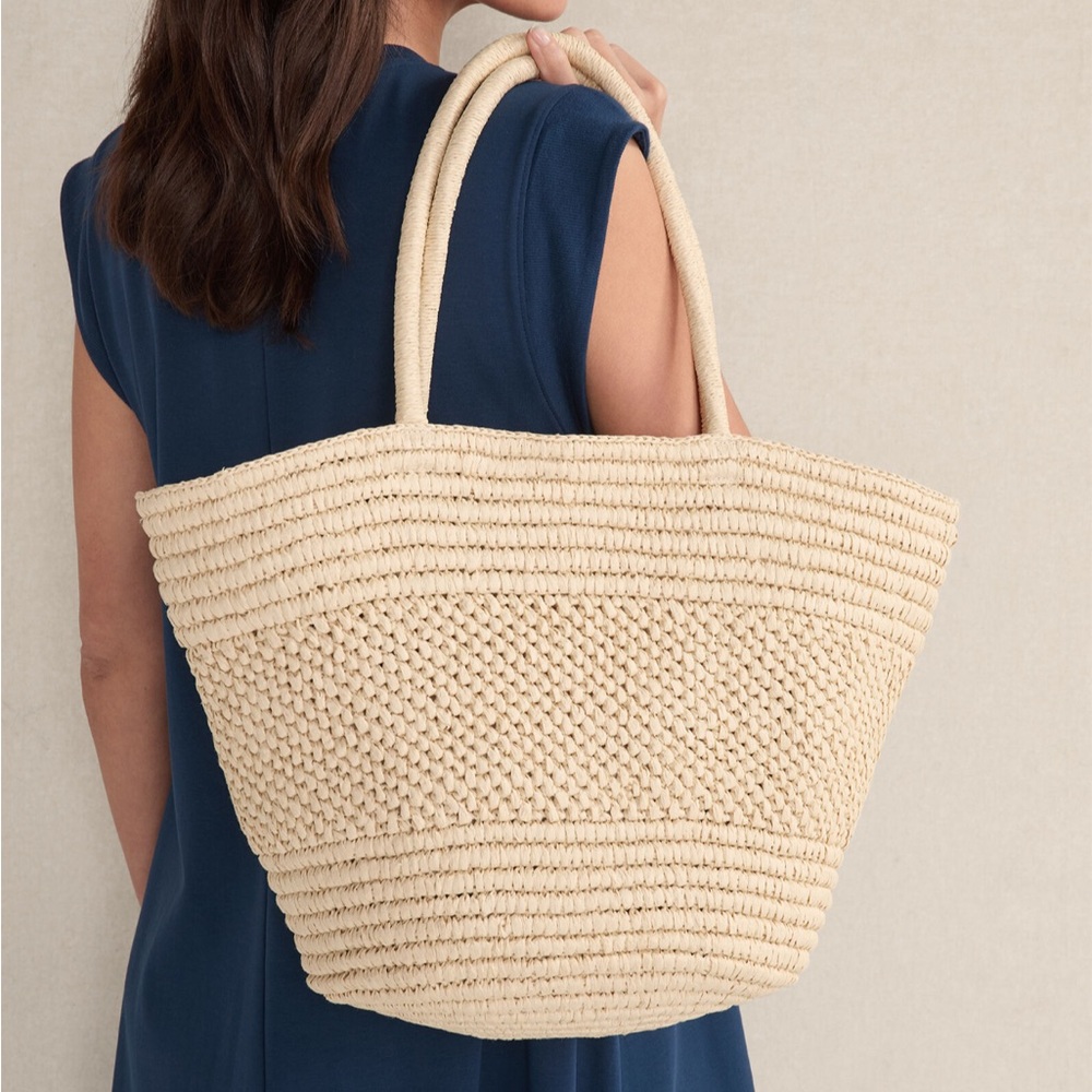 NWT Haven Well Within Large Straw Rounded Tote